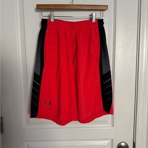 Under Armour Red and Black Athletic Shorts